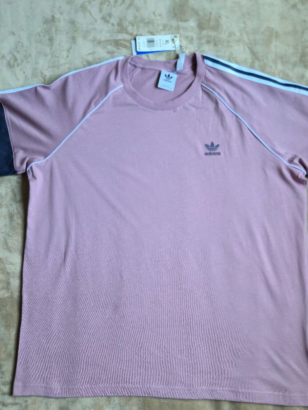 NWT adidas Originals SST SS Tee 3-Stripes Trefoil Magic Mauve Shadow Navy Men XL